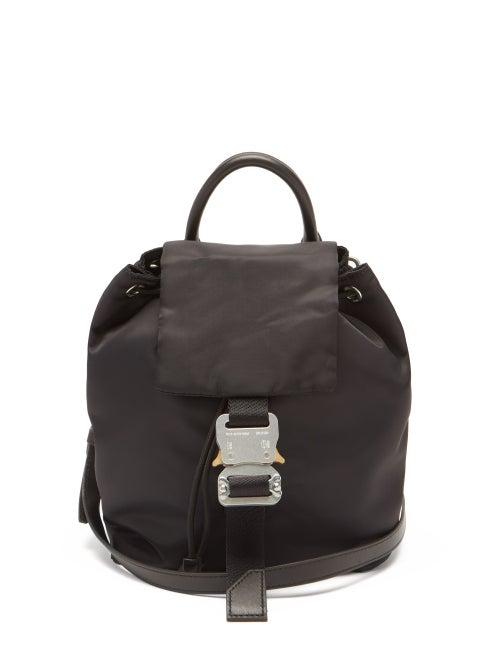 Matchesfashion.com 1017 Alyx 9sm - Rollercoaster-buckle Recycled-shell Cross-body Bag - Mens - Black