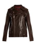 Joseph Ryder Zipped Creased-leather Jacket