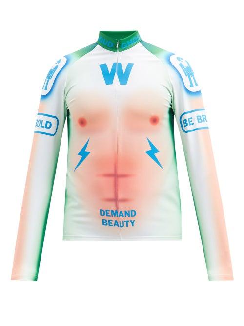 Matchesfashion.com Walter Van Beirendonck - Awake A New World Jersey Track Top - Mens - Green Multi