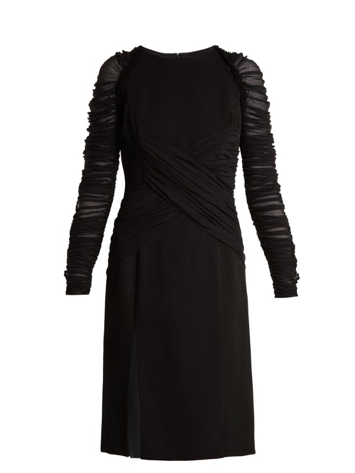 Versace Contrast-panel Ruched-panel Dress