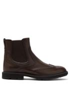 Tod's Leather Brogue Chelsea Boots