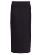 Matchesfashion.com The Row - Pol Wool Pencil Skirt - Womens - Black
