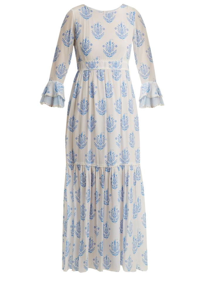 Athena Procopiou Vagabond Floral-print Silk Dress