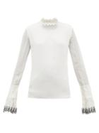 Matchesfashion.com Chlo - Ruffled Silk Georgette Blouse - Womens - White