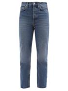 Totme - Classic Cut Cropped Straight-leg Jeans - Womens - Light Blue
