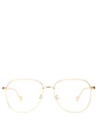 Matchesfashion.com Loewe - Rounded Aviator Metal Glasses - Mens - Gold