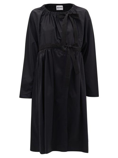 Matchesfashion.com Molly Goddard - Sandy Single-breasted Gathered Coat - Womens - Black
