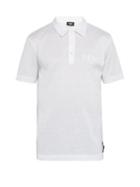 Matchesfashion.com Fendi - Logo Text Mesh Polo Shirt - Mens - White