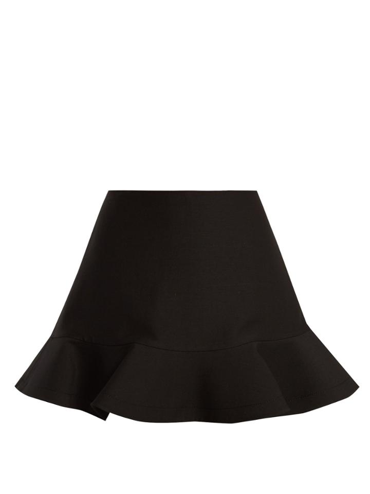 Valentino Flared Crepe Mini Skirt