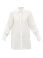 Erdem - Boyfriend Cotton-poplin Shirt - Womens - White