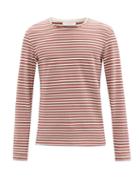 Matchesfashion.com Orlebar Brown - Hogarth Striped Cotton-jersey Long-sleeved T-shirt - Mens - Red Multi