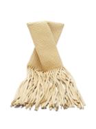 Matchesfashion.com Bottega Veneta - Fringe Intrecciato-leather Clutch - Womens - Cream