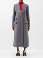 Loewe - Oversized Wool-felt Coat - Womens - Grey