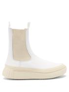 Primury - Waffle Chunky-sole Leather Chelsea Boots - Womens - White