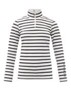 Matchesfashion.com Bogner - Beline Striped Stretch-jersey Base-layer Top - Womens - White Stripe
