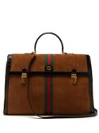 Gucci Ophidia Suede And Patent Leather Holdall