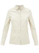 Matchesfashion.com Stand Studio - Gabi Leather Shirt - Womens - Ivory