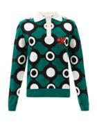 Matchesfashion.com Charles Jeffrey Loverboy - Logo-embroidered Merino-wool Jacquard Sweater - Mens - Green