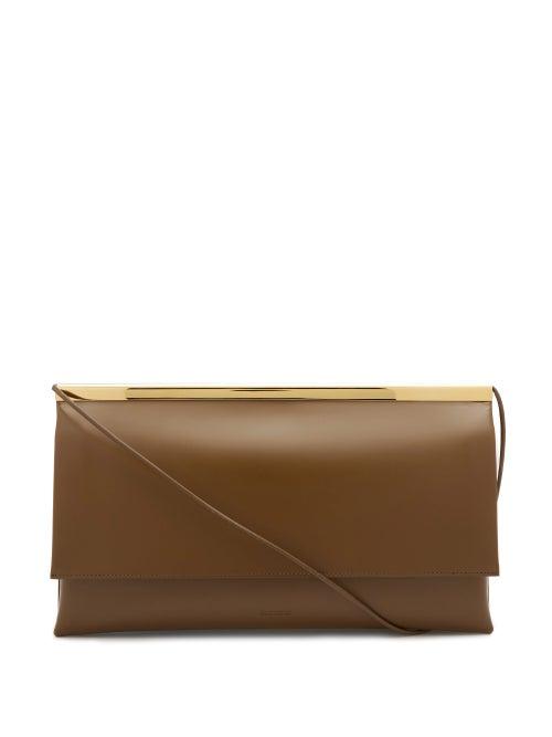 Matchesfashion.com Jil Sander - Lucio Leather Shoulder Bag - Womens - Dark Green