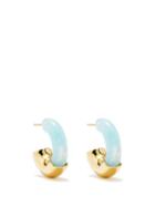 Lizzie Fortunato - Infinity 18kt Gold-plated Hoop Earrings - Womens - Blue Multi