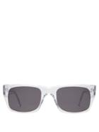 Matchesfashion.com Andy Wolf - Hudson Square Frame Acetate Sunglasses - Mens - Clear