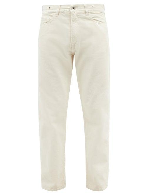Mens Rtw Ymc - Tearaway Cropped Mid-rise Straight-leg Jeans - Mens - Cream