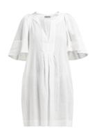 Matchesfashion.com Three Graces London - Prudence Cotton Cheesecloth Dress - Womens - White