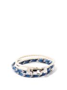 Matchesfashion.com Dolce & Gabbana - Braided Leather And Cotton Wrap Bracelet - Mens - Multi