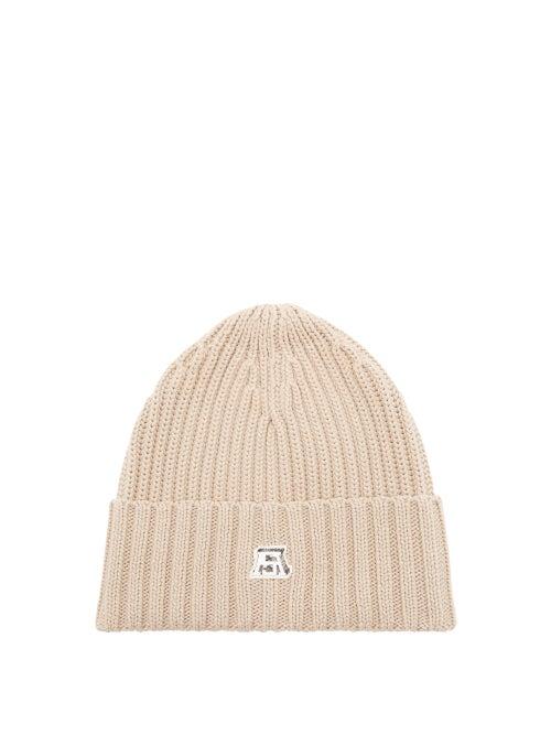 Matchesfashion.com Acne Studios - Logo-appliqu Cotton-blend Beanie Hat - Mens - Beige