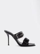 Alexander Mcqueen - Punk 110 Buckled Leather Sandals - Womens - Black Silver