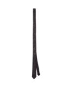 Matchesfashion.com Saint Laurent - Arrowhead Jacquard Silk Blend Faille Tie - Womens - Black