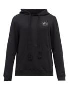 Mens Rtw Loewe - Anagram-embroidered Cotton Hooded Sweatshirt - Mens - Black