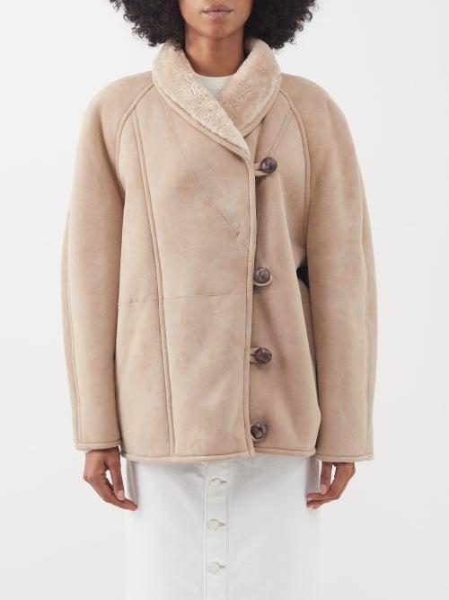 Isabel Marant Toile - Abenila Shearling Coat - Womens - Beige