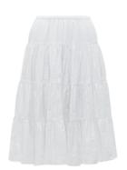 Matchesfashion.com Loup Charmant - Falco Jacquard Stripe Cotton Midi Skirt - Womens - White