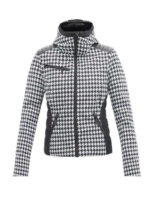 Goldbergh - Kate Houndstooth-print Ski Jacket - Womens - White Black