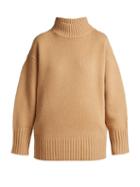 Matchesfashion.com Proenza Schouler - High Neck Wool And Cashmere Blend Sweater - Womens - Camel