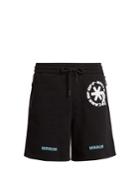 Off-white Logo-print Cotton-jersey Shorts