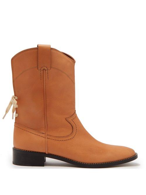 Matchesfashion.com See By Chlo - Western Leather Boots - Womens - Light Tan