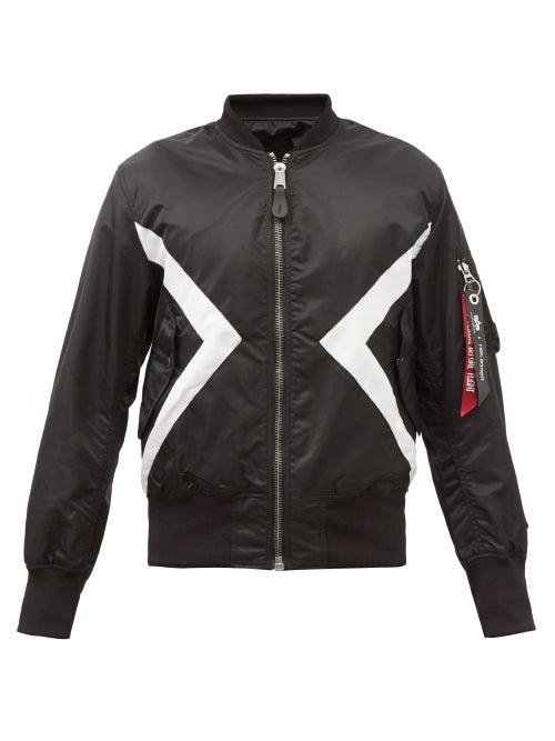 Neil Barrett - X Alpha Industries Reversible Nylon Bomber Jacket - Mens - Black White