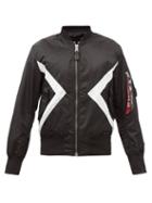 Neil Barrett - X Alpha Industries Reversible Nylon Bomber Jacket - Mens - Black White