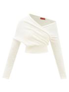 Altuzarra - Eugenia Off-shoulder Cotton-blend Sweater - Womens - White