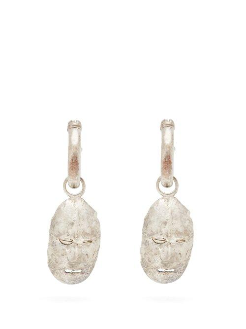 Matchesfashion.com Ellery - Morisco Sterling Silver Face Earrings - Womens - Silver Gold