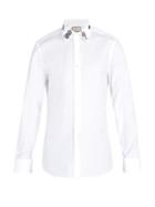 Matchesfashion.com Gucci - Embroidered Cotton Shirt - Mens - White