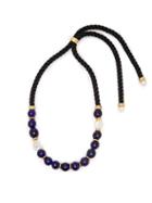 Matchesfashion.com Lizzie Fortunato - Ripley Gold Plated Beaded Necklace - Womens - Blue
