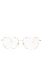 Matchesfashion.com Dior Eyewear - Diorstellaire1 Square Metal Glasses - Womens - Rose Gold