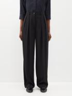 The Row - Igor Pleated Wide-leg Trousers - Womens - Black