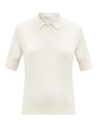 Matchesfashion.com Lee Mathews - Knitted Cotton-blend Polo Shirt - Womens - Ivory