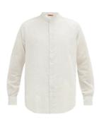 Matchesfashion.com Barena Venezia - Striped Tumbled-cotton Poplin Shirt - Mens - Blue Multi