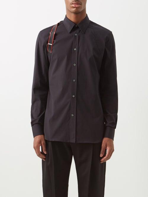 Alexander Mcqueen - Harness Cotton-blend Shirt - Mens - Black