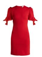 Matchesfashion.com Redvalentino - Albito Puff Sleeve Jersey Dress - Womens - Red